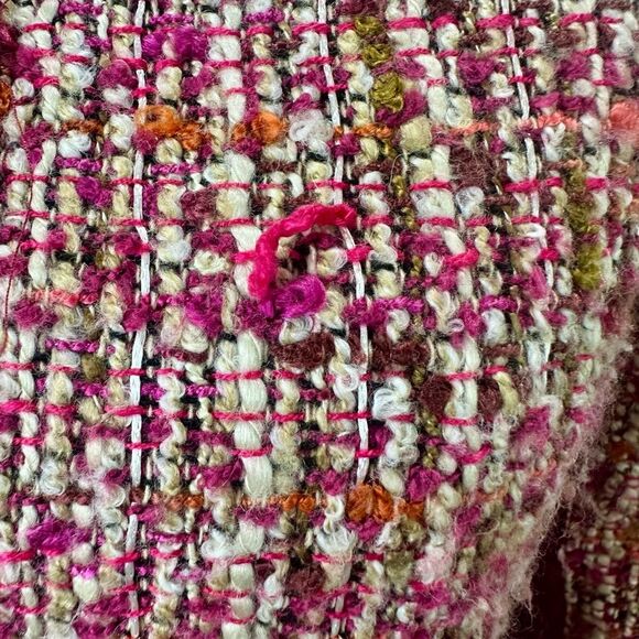 Anthropologie Cartonnier Pink Multicolor Rosily Tweed Jacket Size 4 - Picture 8 of 14